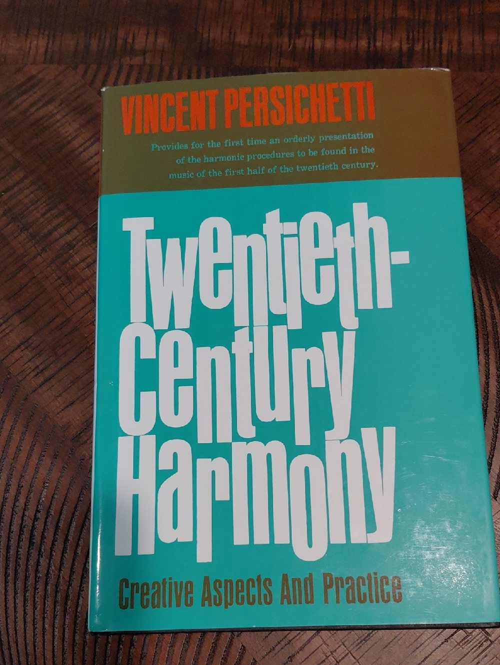 Vincent Persichetti Twentieth-Century Harmony Book - Teal & Orange